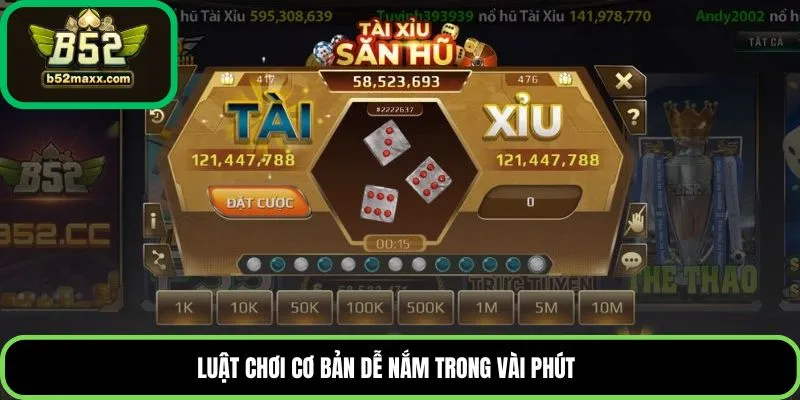 Luật chơi cơ bản dễ nắm trong vài phút